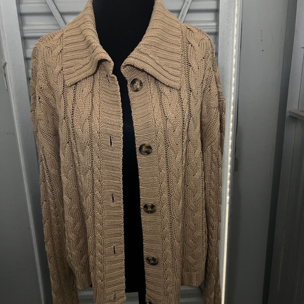 Tan Cable Knit Sweater